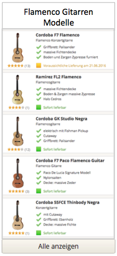 Flamenco Gitarren Modelle