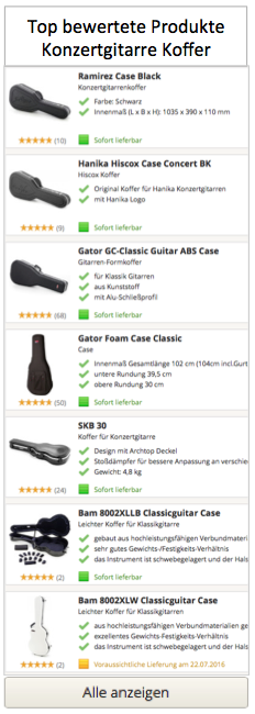 Konzertgitarre Gitarrenkoffer