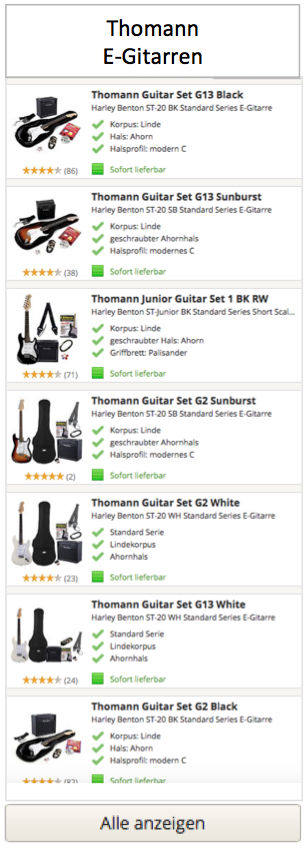 Thomann E-Gitarren