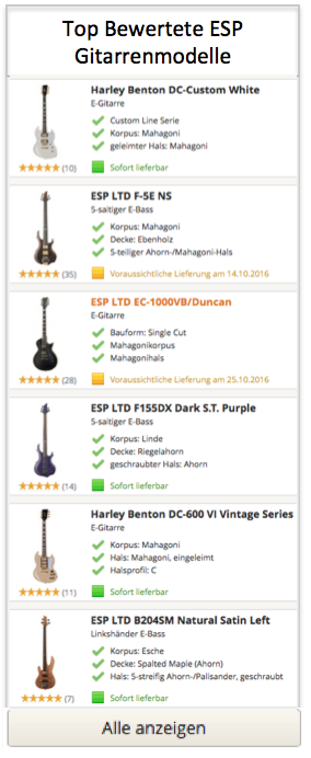 TOP ESP Gitarren
