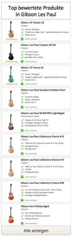 Top bewertete Gibson les Paul