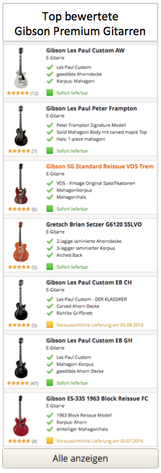 Gibson Premium Gitarren