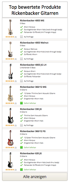 Top bewertete Riekenbacker Modelle