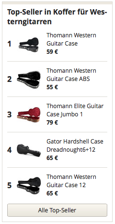 Topseller in Koffer Westerngitarren