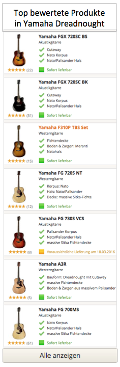 Top bewertete Produkte in Yamaha Dreadnought
