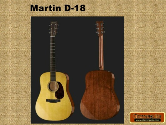 Martin D18 Gitarre Vorder- und Rückseite Martin D18 Gitarre Vorder- und Rückseite