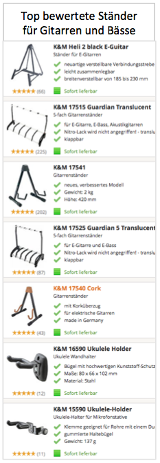 top gitarrenstaender